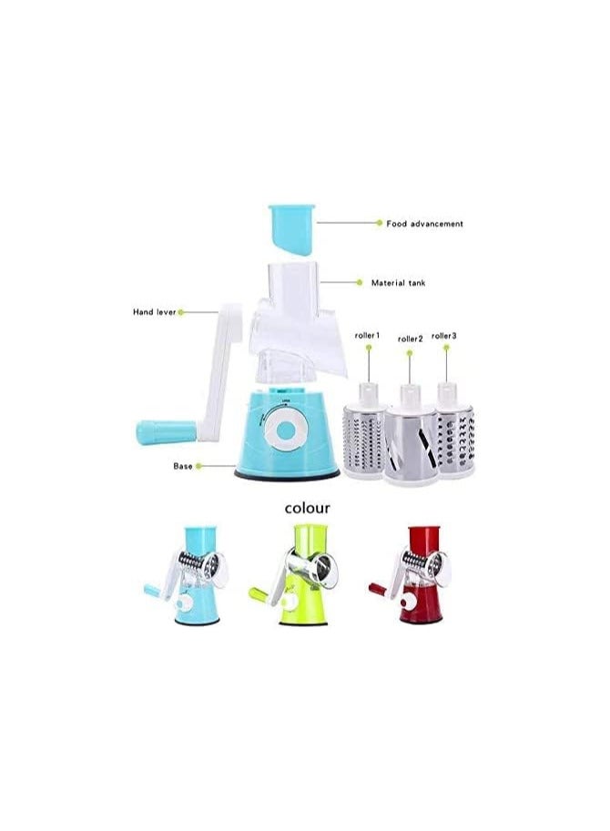 بونكا قطاعة شرائح خضروات 4 قطع 3 في 1 بإسطوانة حلزونية دوارة للخضروات والفاكهة والجبن والمكسرات من بونكا - Image 2