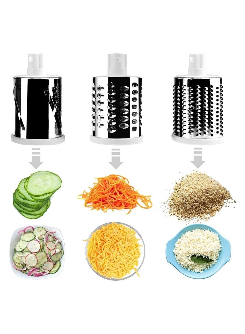 بونكا قطاعة شرائح خضروات 4 قطع 3 في 1 بإسطوانة حلزونية دوارة للخضروات والفاكهة والجبن والمكسرات من بونكا - Image 5