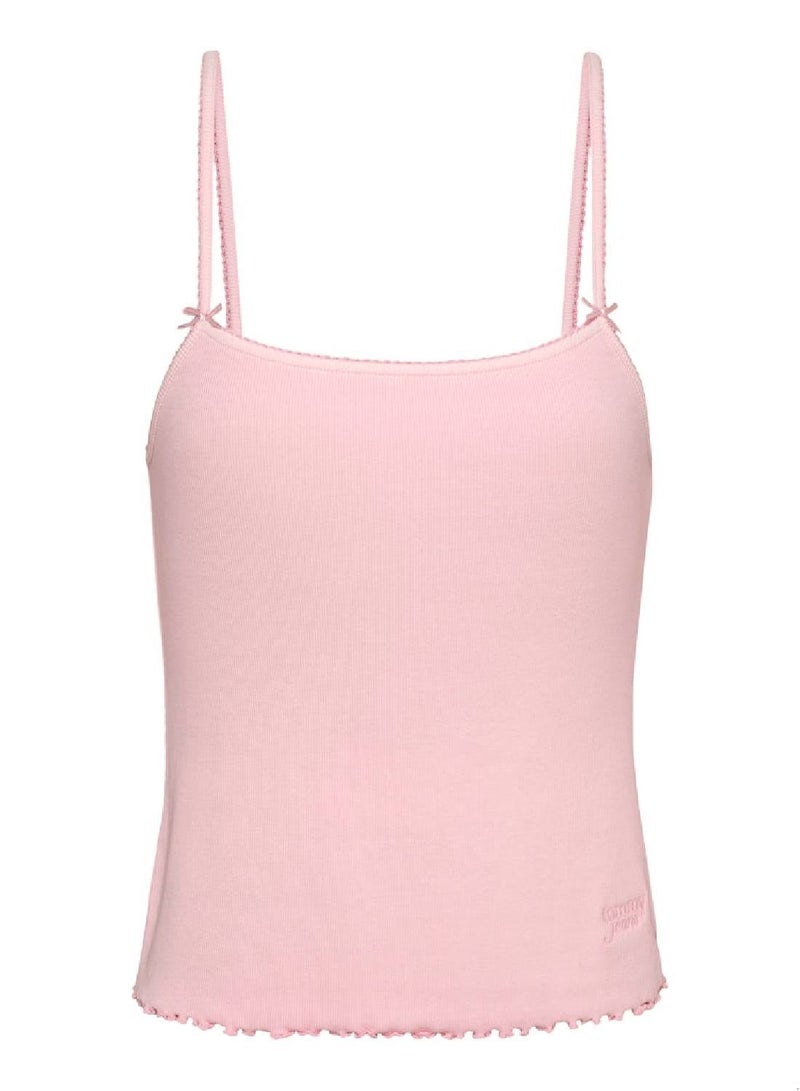 TOMMY JEANS Slim Rib Top With Strap - Image 2