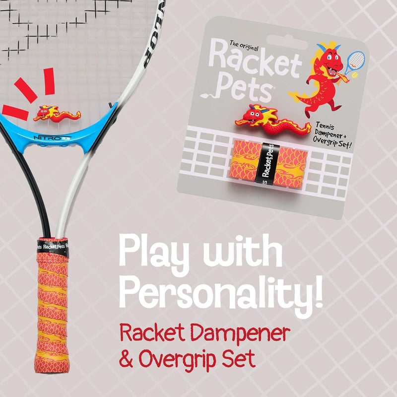 Racket Pets Kids Tennis Racket Dampener & Matching Overgrip Tape, Performance Shock Absorbing Dampener for Tennis Racket - Image 2