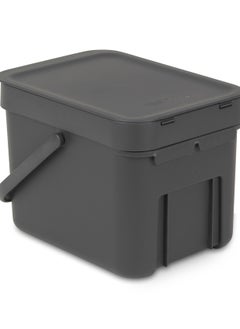 brabantia سلة المهملات سورت آند جو من برابانتيا، سعة 6 لتر - رمادي  - Image 3
