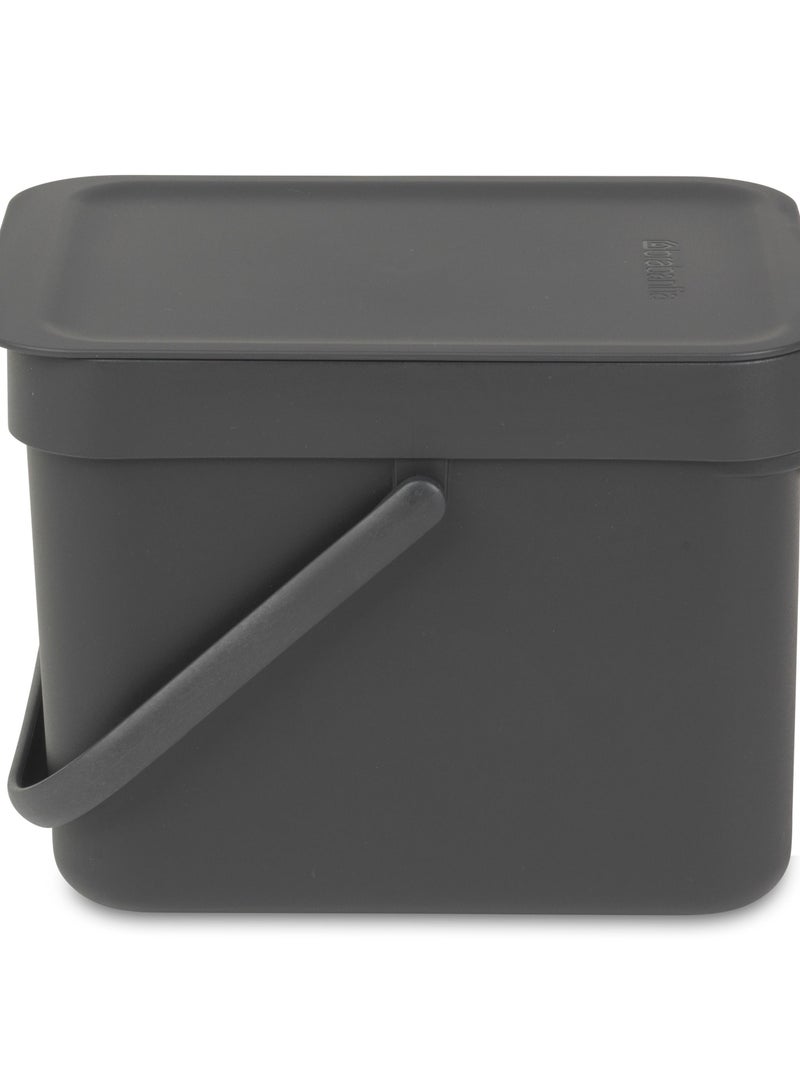 brabantia BRABANTIA Sort & Go Waste Bin, 6 litre - Grey  - Image 2