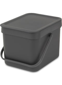 brabantia سلة المهملات سورت آند جو من برابانتيا، سعة 6 لتر - رمادي  - Image 1