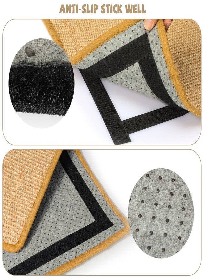 Graciadeco Carpet Cat Scratching Mat Sisal, 2 Packs Sisal Fabric Large 23.6" x 15.7" Scratching Pad for Indoor Cats with Adhesive Hook Loop Tape, Cat Scratching Rug Wall Scratchers for Indoor - Image 3