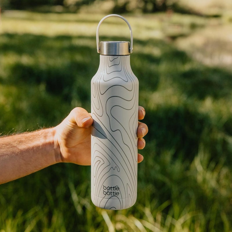 bottle bottle زجاجة معزولة 600 مل - زجاجة شرب من الفولاذ المقاوم للصدأ بنمط بقرة - Image 5