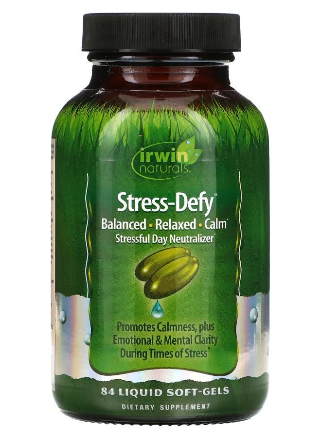 Irwin Naturals Stress-Defy 84 Liquid Soft-Gels 
