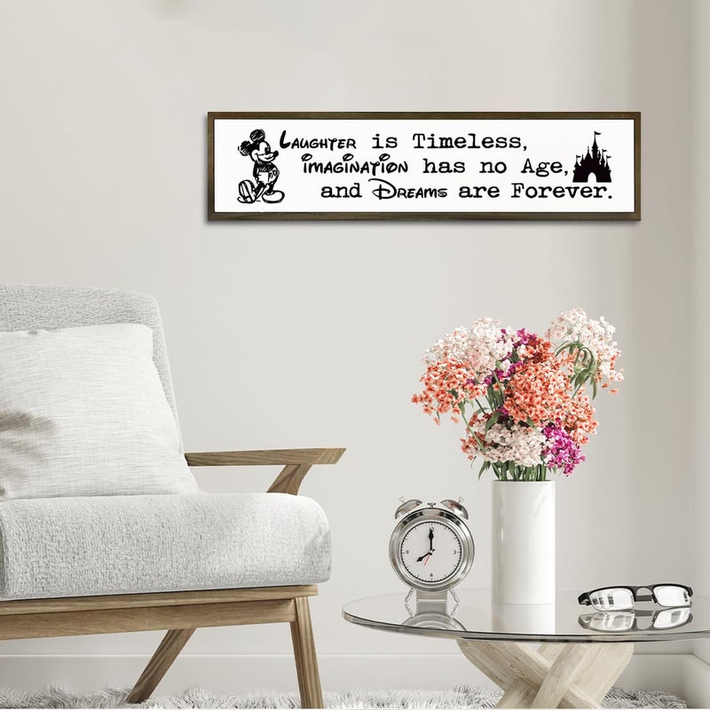 WKYAER Inspirational Wooden Sign, Hanging Framed Wood Signs, Decorative Wooden Box Sign, Rustic Tabletop Decor, Motivational Home Office Classroom Decor, I Work So We can Go to Disney Signs - Image 5