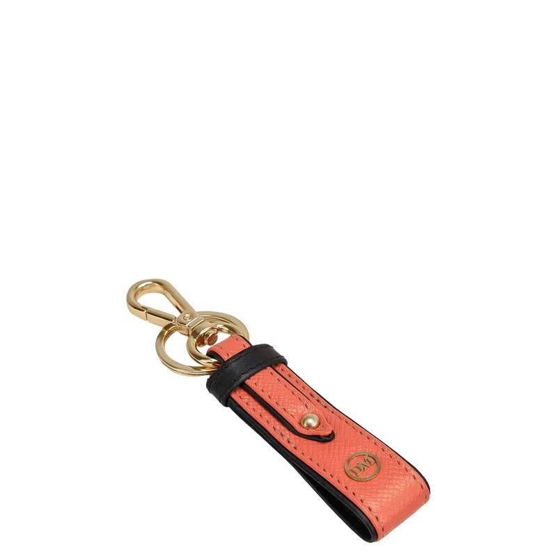 Da Milano  Franzy Leather Key Chain - Salmon  | Best Price UAE