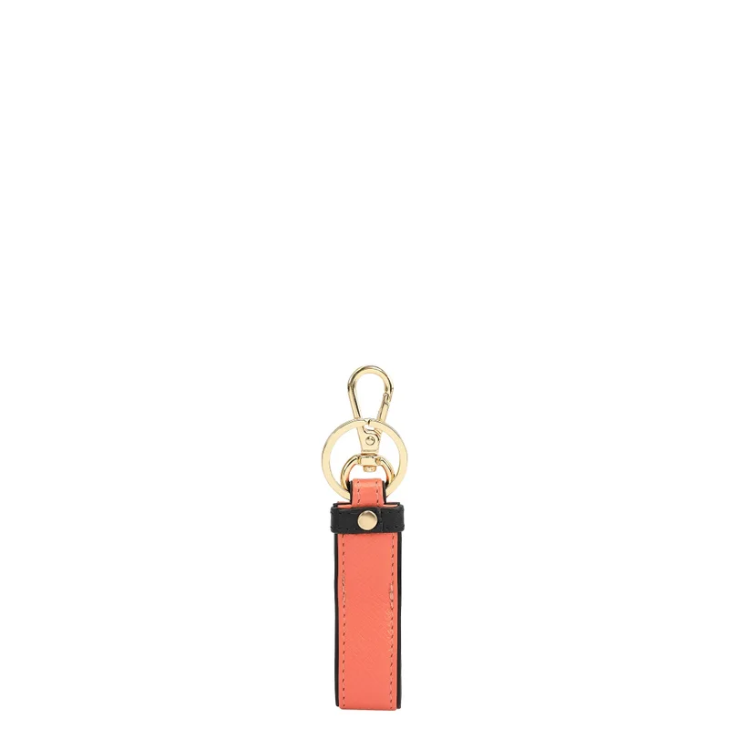 Da Milano  Franzy Leather Key Chain - Salmon  | Best Price UAE