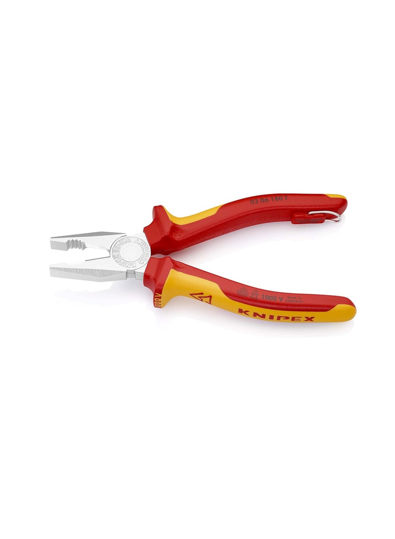 KNIPEX Combination Pliers Chrome-plated, Insulated With Multi-component Grips - Image 2