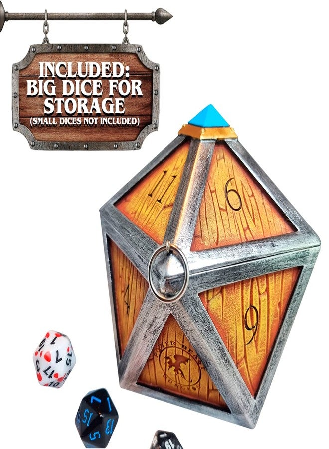 POWER BEAST Dungeon Giant Dice Chest Dice Storage Box, Holder Vault Case, Dungeons and Dragons, D&D, Dungeon Master, Mimic Chest, DND, Dice Jail. Holds 9 Sets of Polyhedral Dice. - Image 2