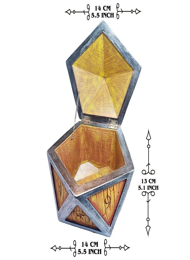 POWER BEAST Dungeon Giant Dice Chest Dice Storage Box, Holder Vault Case, Dungeons and Dragons, D&D, Dungeon Master, Mimic Chest, DND, Dice Jail. Holds 9 Sets of Polyhedral Dice. - Image 3