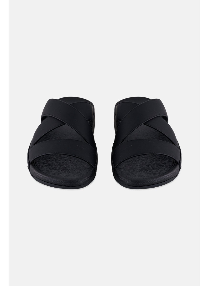 English Laundry Men Slip On Arabic Sandals, Black  - Image 4