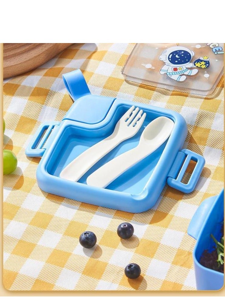 Golden - Children's Stainless Steel Insulated lunch Box Baby Go Out Convenient Color Lunch Box Baby Meal Packaging Bowl Supplementary Food Bowl(Green) - Image 1
