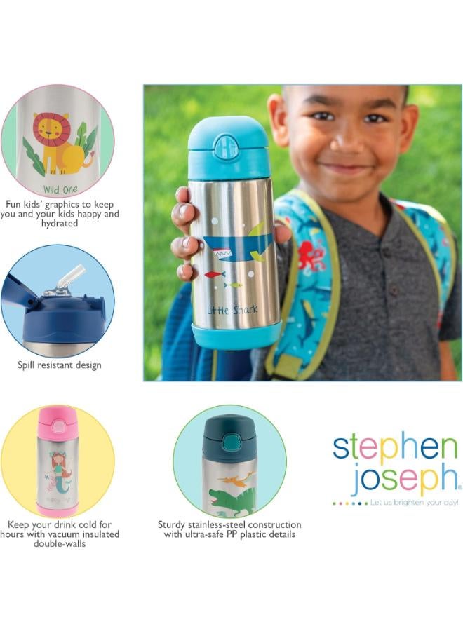 Stephen Joseph Double-Wall Stainless Steel Insulated Bottle 6  × 6  × 18  cm-Multicolour - Image 2
