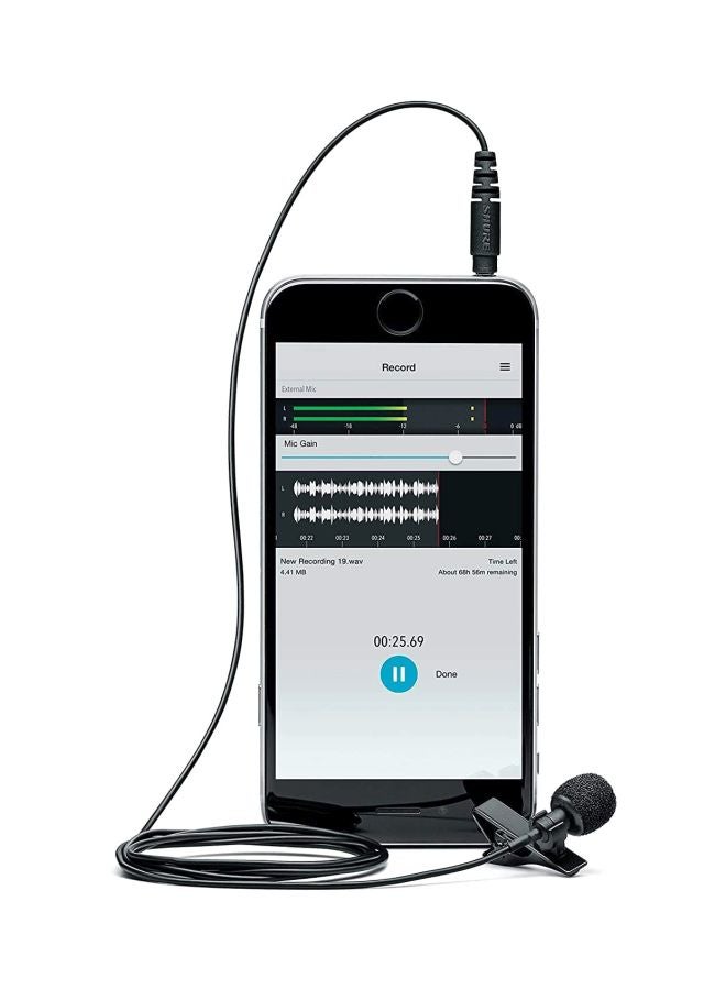Shure Omnidirectional Condenser Lavalier Microphone Black - Image 2