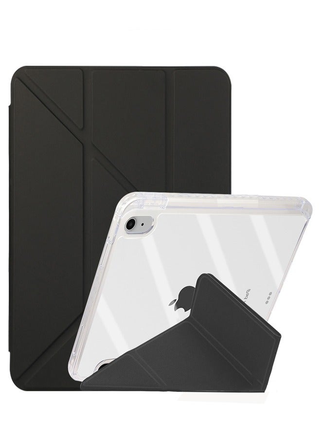 for iPad 2025 (11th Generation) A16 11-inch Case Cover, Triple Fold Y-shaped Design, Multi Angle, Leather Tablet Cover With Pen Slot, Automatic Wake-up/sleep, Black  - Image 1