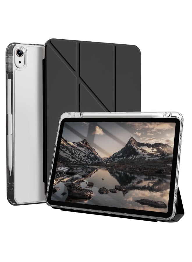 for iPad 2025 (11th Generation) A16 11-inch Case Cover, Triple Fold Y-shaped Design, Multi Angle, Leather Tablet Cover With Pen Slot, Automatic Wake-up/sleep, Black  - Image 2