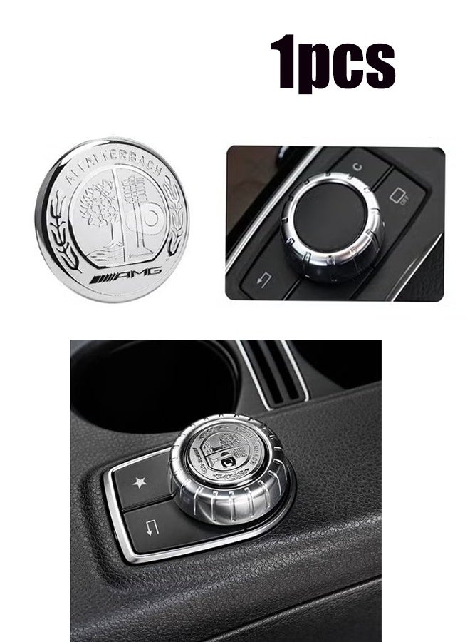 YJ Car Metal Modified Center Console Multimedia Control Button Knob Trims Cover Decals Emblems Stickers Compatible with Mercedes Benz A B E GLK GLA CLA GLE ML GL Class 29mm Knob1pcs - Image 1