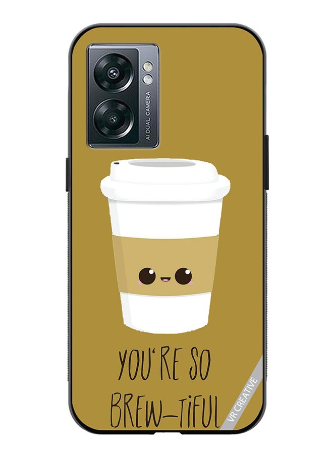 VR CREATIVE Protective Case Cover For Oppo A57 5G You Are Brewtiful Design Multicolour - Image 1