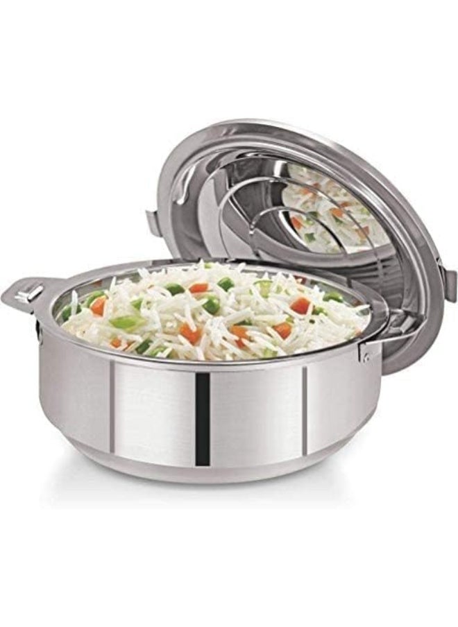 BLACKSTONE Stainless Steel Casserole Lightweight Easy to Handle Hotpot with Lid Silver-Madina 3500ml/3.5Ltr  - Image 4