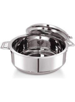 BLACKSTONE Stainless Steel Casserole Lightweight Easy to Handle Hotpot with Lid Silver-Madina 3500ml/3.5Ltr  - Image 2