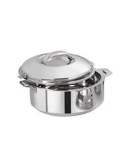 BLACKSTONE Stainless Steel Casserole Lightweight Easy to Handle Hotpot with Lid Silver-Madina 3500ml/3.5Ltr  - Image 1
