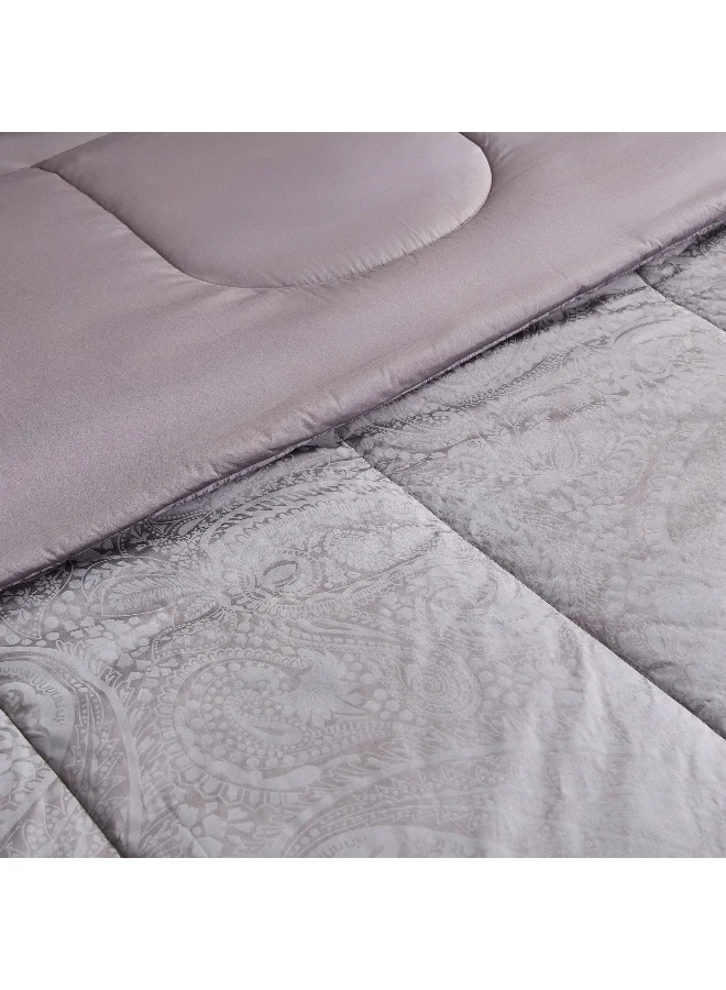 Home Box Opulent Luxe 5-Piece Khadi Print Cotton Jacquard King Comforter Set - 220x240 cm