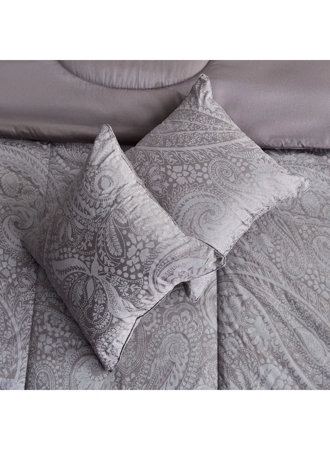 Home Box Opulent Luxe 5-Piece Khadi Print Cotton Jacquard King Comforter Set - 220x240 cm