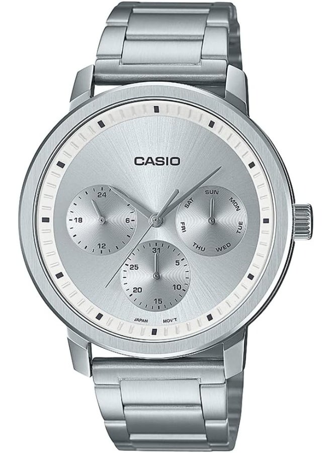 CASIO ساعة يد دائرية تناظرية مقاومة للماء بسوار من الستانلس ستيل MTP-B305D-7EVDF - Image 2