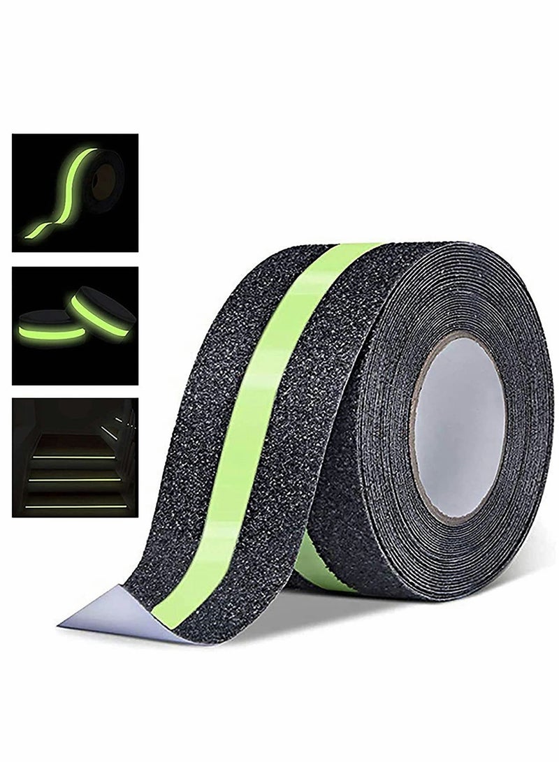 Anti-Slip Grip Tape, Anti Slip Safety, Glowing in Dark Non Adhesive Stair Treads High Traction Grit for Stairs Steps Decking Indoor Outdoor 5m x 5cm - Image 1