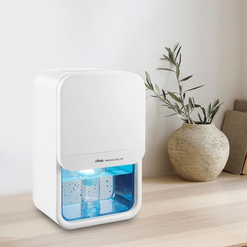 Ufesa Wellness Dry 210 Ultra Quiet Dehumidifier ≤35dB, 210 ml/day, 23W, 800 ml capacity, 7 adjustable colours, up to 20 m², automatic shut-off - Image 4