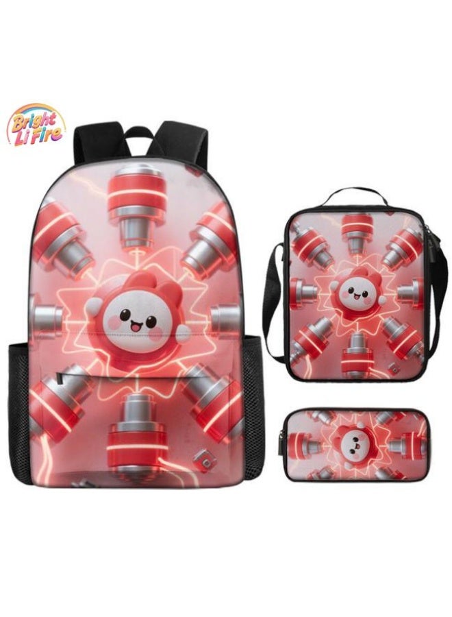 Bright Li Fire Cute cartoon bag set | shoulder + handbag + stationery bag | school season/holiday gift hot recommendation  - Image 1