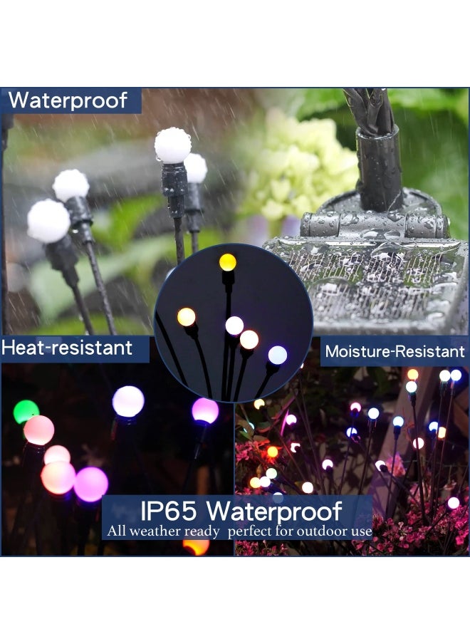 Generic Tonulax Solar Garden Lights Starburst Light Swaying When Wind Blows Solar Lights Outdoor Decorative Color Changing Rgb Light For Yard Patio Pathway Decoration 2 Pack  - Image 4