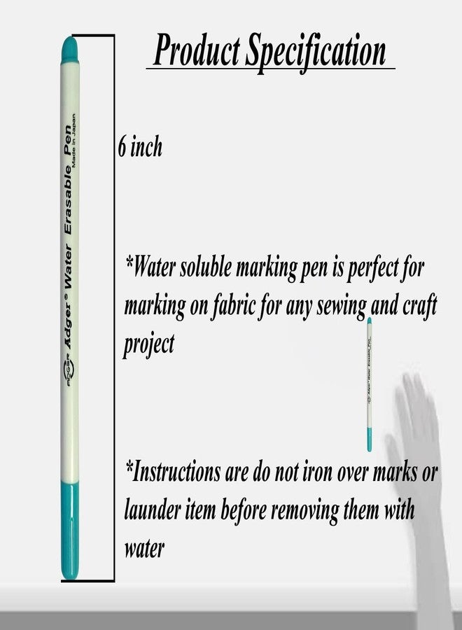 Aakriti Disappearing Ink Pen Water Soluble Pens Fabric Markers Pens, Water Erasable Pens for Sewing Art DIY Tracing Embroidery Supplies (12 PCS) - Image 5