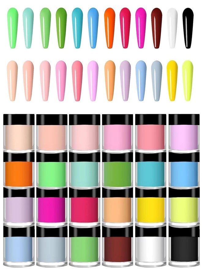 Brille Bee Professional Color Acrylic Nail Powder Set - Vibrant Acrylic Powders for 3D Nail Art, French Extensions & DIY Nail Design, Perfect Gift for Women (24pcs, set) - Image 1