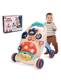 Gonice Sit to Stand Learning Walker, 2 in 1 Baby Learning Walkers & Removable Play Panel,Early Education Activity Center, Learning Toys for Baby Infant Boys Girls  - Image 1
