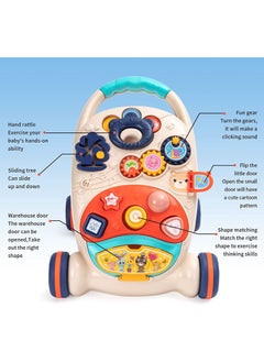 Gonice Sit to Stand Learning Walker, 2 in 1 Baby Learning Walkers & Removable Play Panel,Early Education Activity Center, Learning Toys for Baby Infant Boys Girls  - Image 4