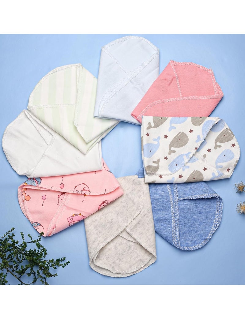 8-منشفة وجه قطنية ناعمة للأطفال حديثي الولادة/مناديل للأطفال حديثي الولادة (عبوة من 8)  - Image 3