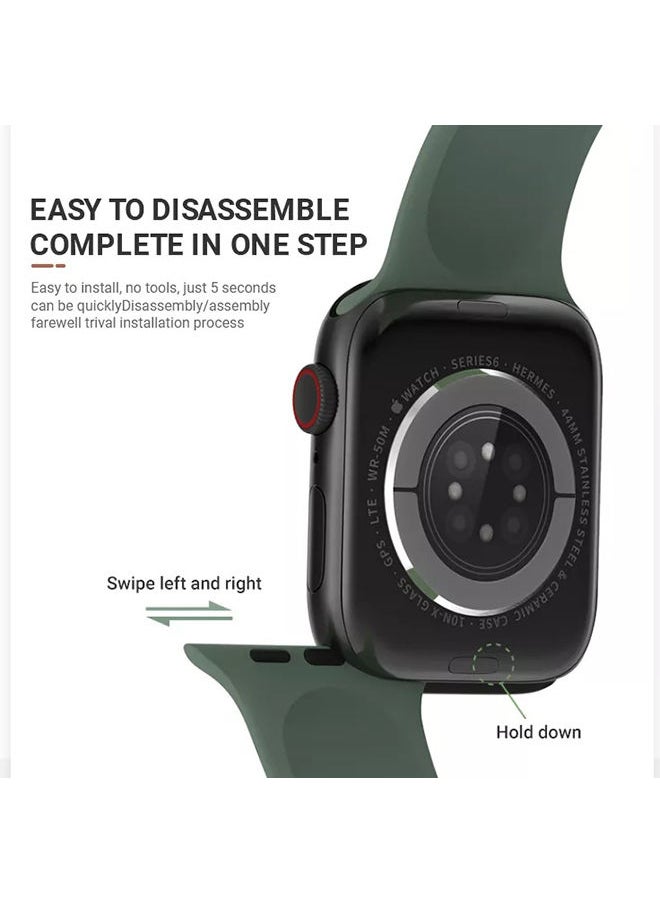 O Ozone - (Pack 5) Silicone Sport Bands For Apple Watch Series 10 9 8 7 6 5 4 SE 38/40/41/42mm Soft Silicone Waterproof Smartwatch Band - Image 1