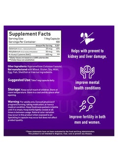 NBL Natural NAC, N-Acetyl Cysteine 600 Mg With Selenium And Molybdenum, 100 Veg Capsules  - Image 4