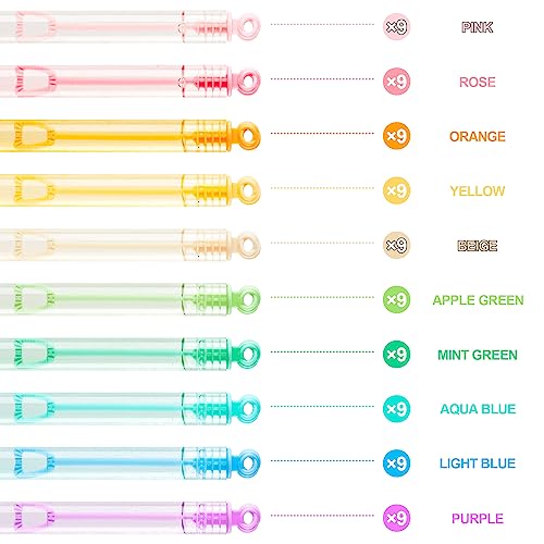 INSCRAFT Bubble Wand, 90 Pack Pastel Bubble Wands Bulk 15 Colors for Halloween, Summer Toys, Wedding, Outdoor Indoor Activity Use, Bubbles Party Favors, Gifts for Kids Toddlers - Image 2