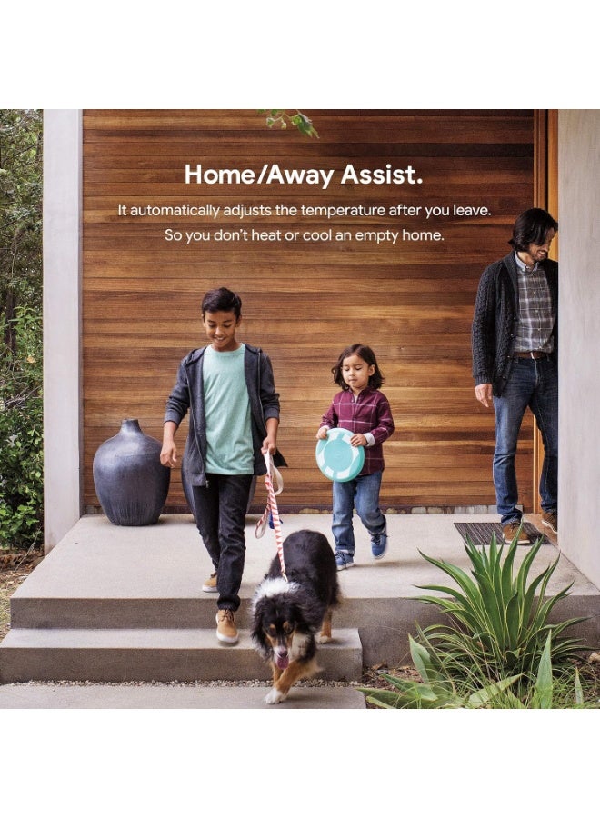 Nest Google Nest Smart Learning Wi-Fi Programmable Thermostat, 3rd Gen, Mirror Black - Image 3