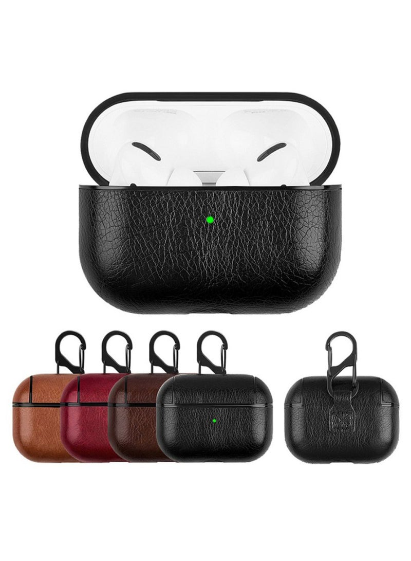 Protective Charging Box Case Cover With Carabiner For Apple AirPods Pro Black - Image 2