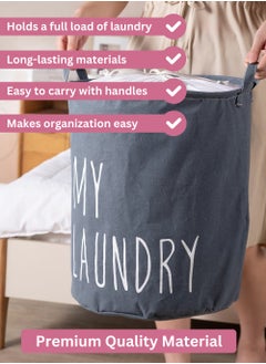 Home Care Home Care Household Dirty Clothes Basket – Foldable Laundry Bin for Clutter-Free Space, Portable Design, Large Cloth Hamper Basket with Double Handles | Baking Accessories  - Image 4