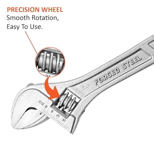 Harden 6" Adjustable C Shaped Spanner Wrench, Carbon Steel, Laser Scale - 540406 - Image 5