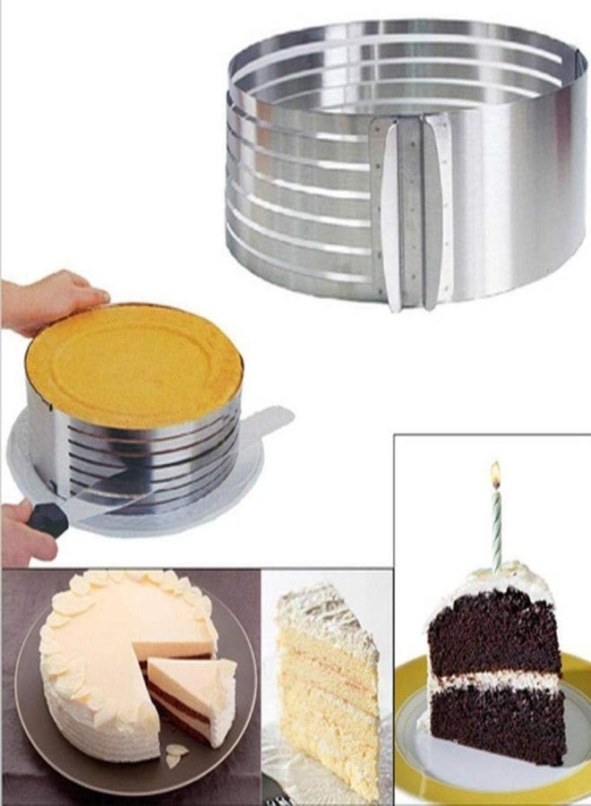 AKDC Professional Cake Cutter Stainless Steel Cake Cutter Slicer Adjustable Round Bread Cake Cutter Layered Slicer Cake Mold Diy Bake Tools Mousse Mould Kitchen Accessoires - Image 5
