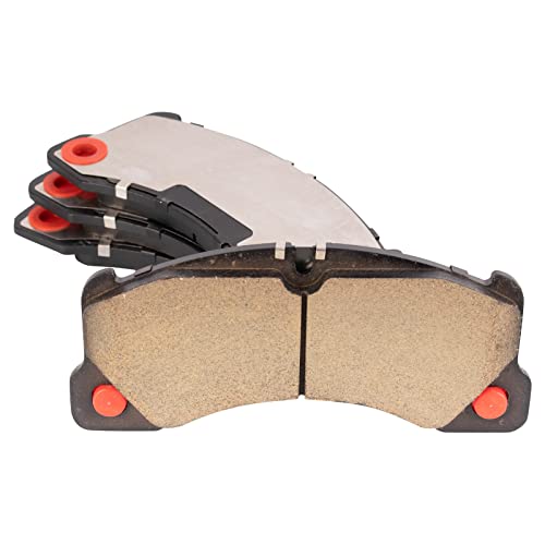 TRQ Front Brake Pads Ceramic Compatible with 2008-2018 Porsche Cayenne 2016-2021 Macan 2010-2016 Panamera 2010-2017 Volkswagen Touareg - Image 5