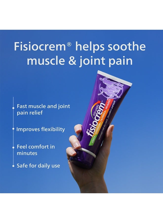 Fisiocrem Solugel Pain Relief Gel – Natural Herbal Cream for Muscle, Neck & Joint Pain, Arnica & Menthol, Fast Absorbing Formula – 100ml - Image 3
