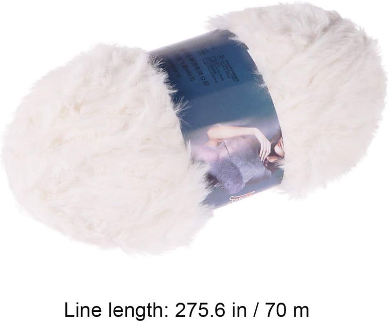 klarako 2pcs Chunky Wool Knitting Yarn Big White Imitation Knitting Yarn Wool Soft Fluffy Yarn for Clothes Scarf - Image 2